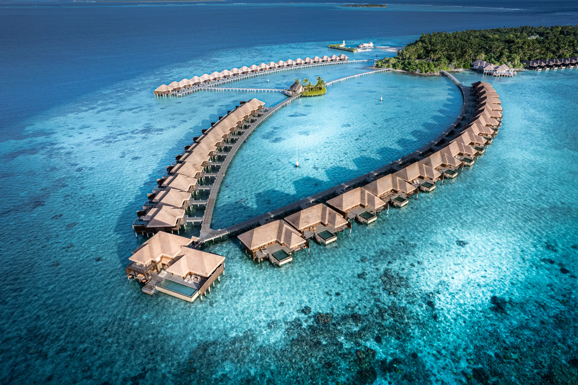 Aerial view of the island, Ayada Maldives