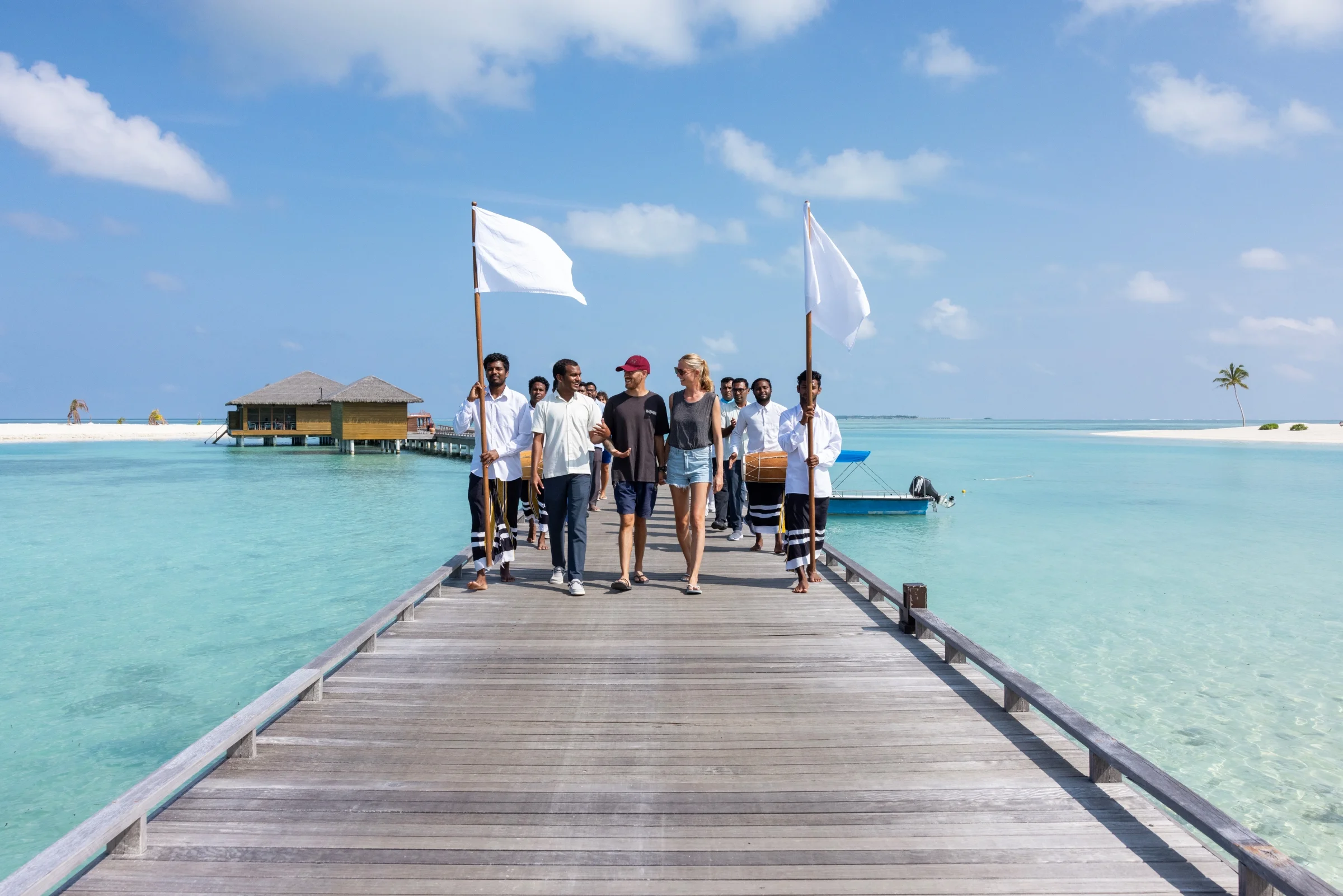 Guests arriving on the jetty, Cocoon Maldives