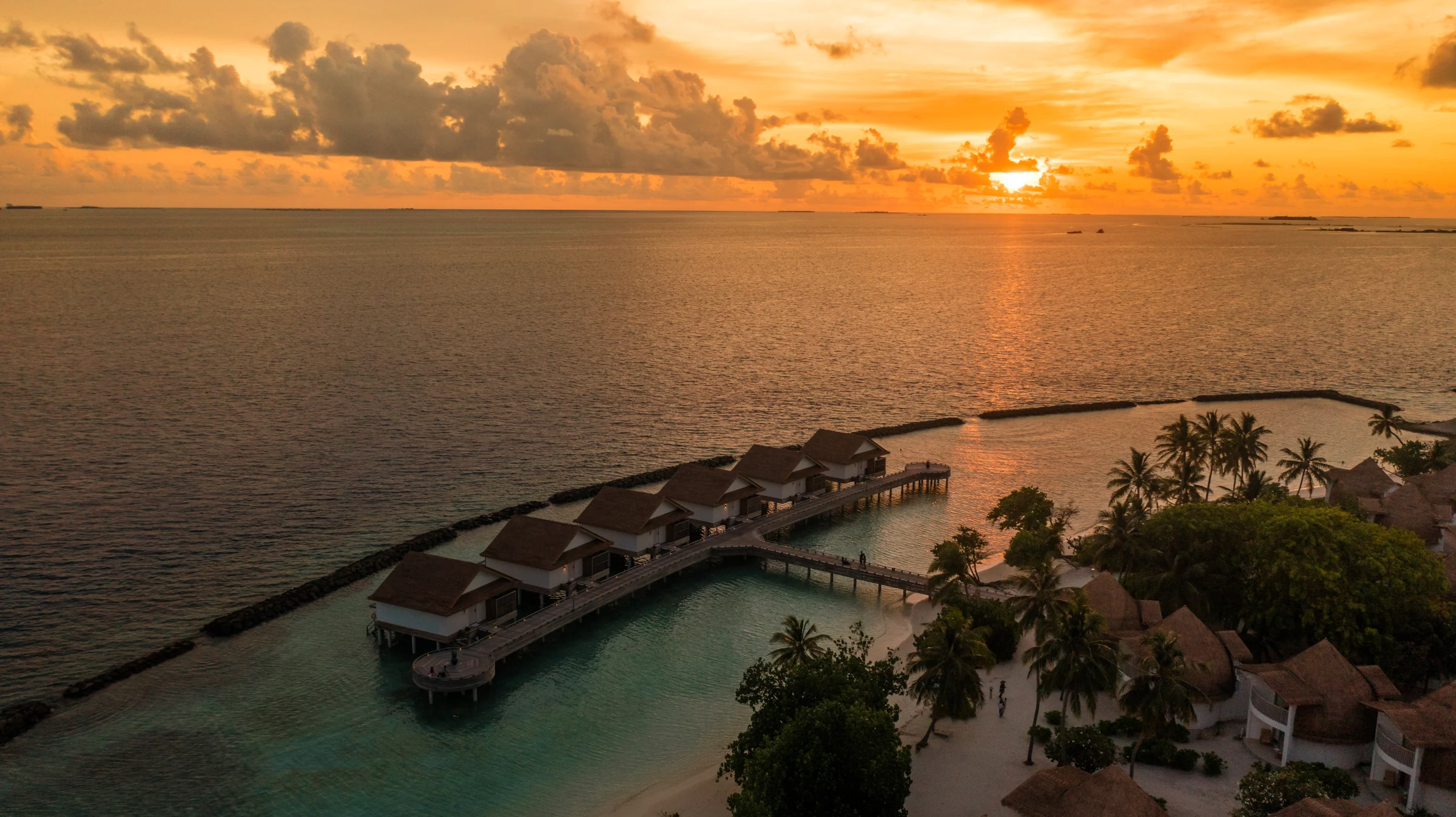 Island at sunset, Bandos Maldives