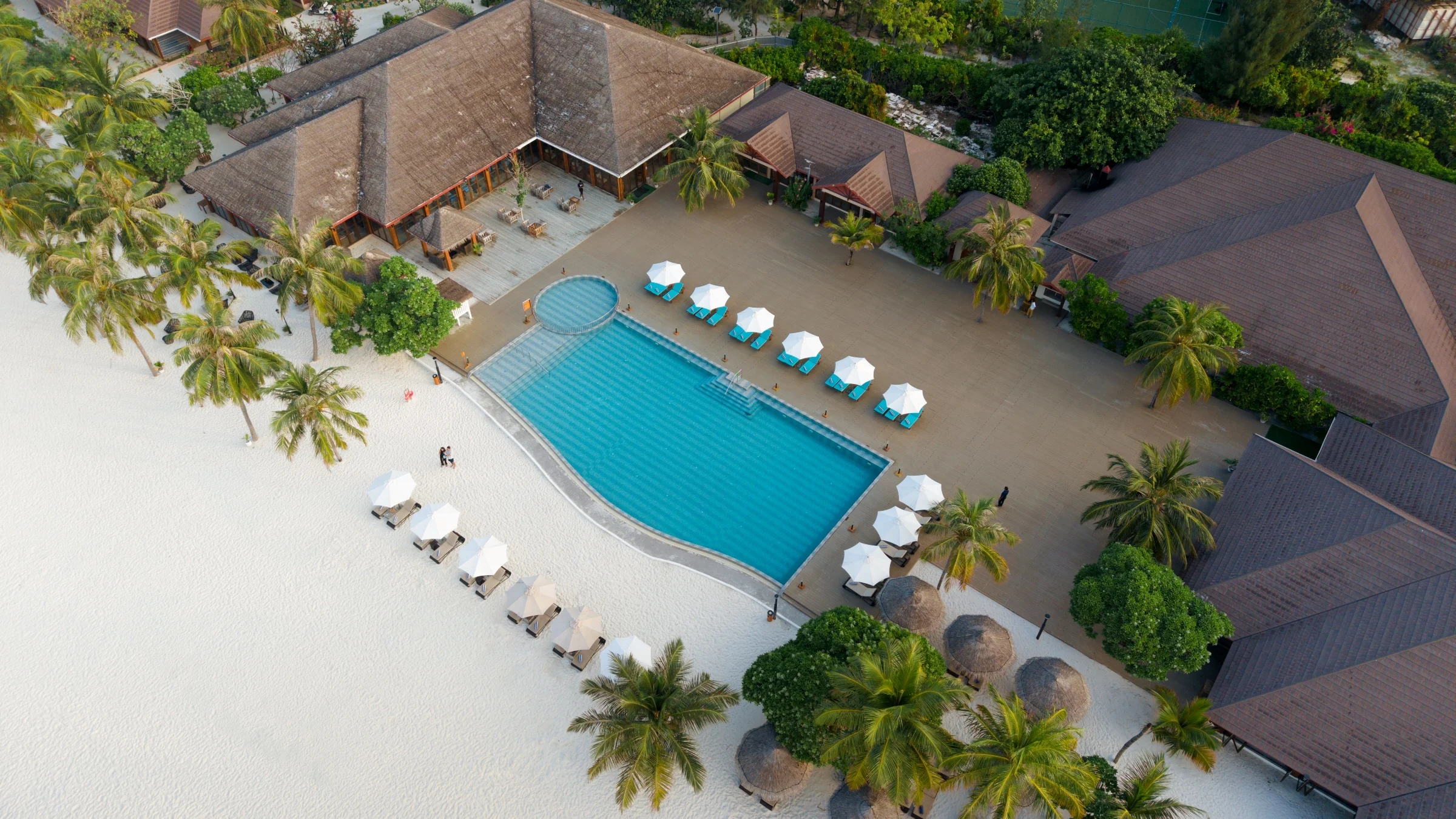 Main pool from above, Brennia Kottefaru