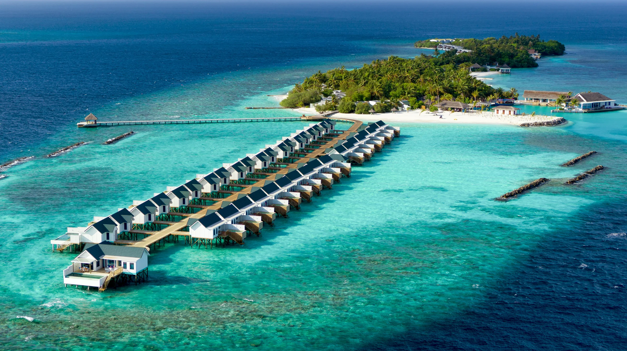 Aerial view of the island, OBLU Nature Helengeli