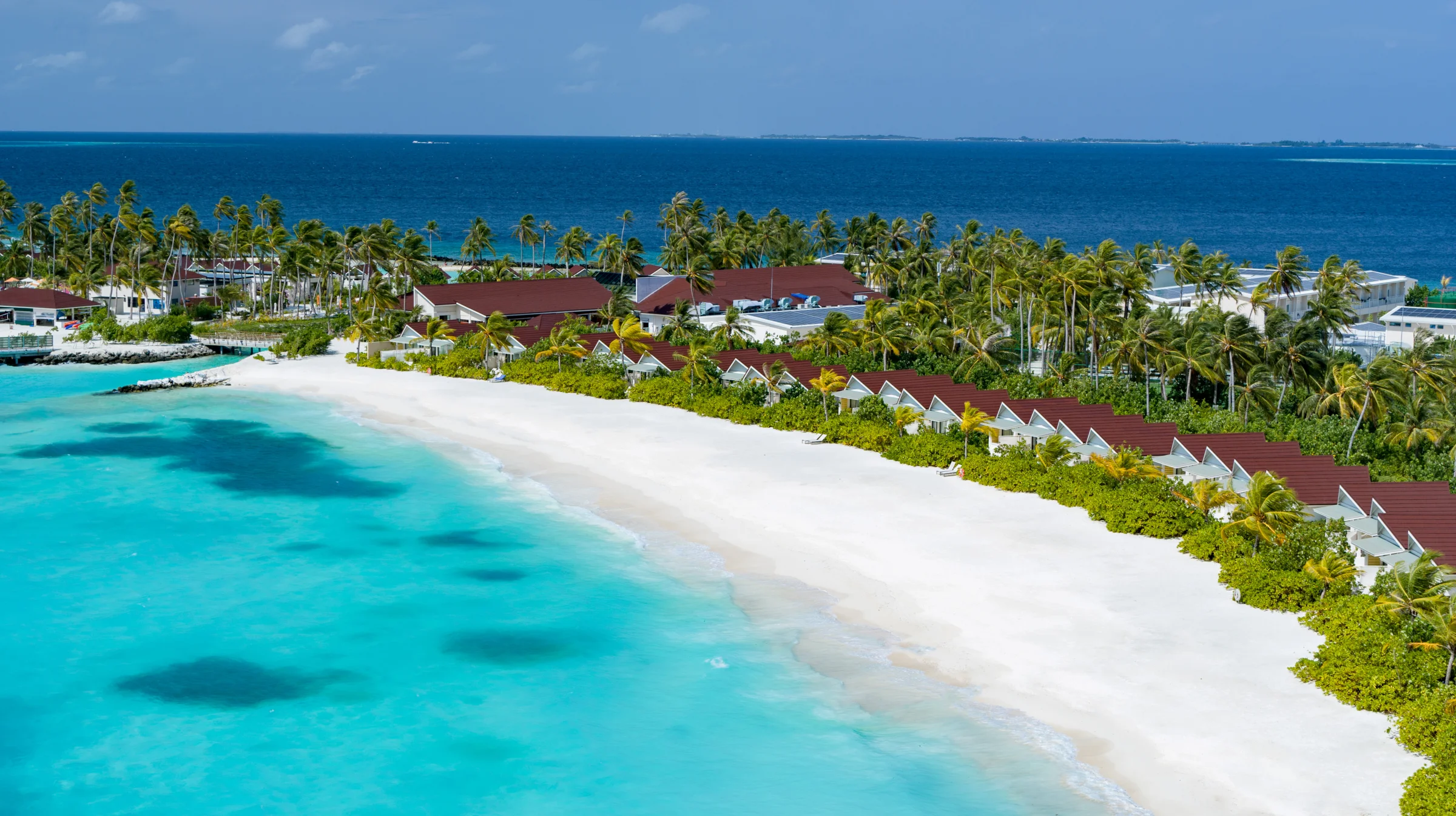 Aerial view of the resort, OBLU Xperience Ailafushi