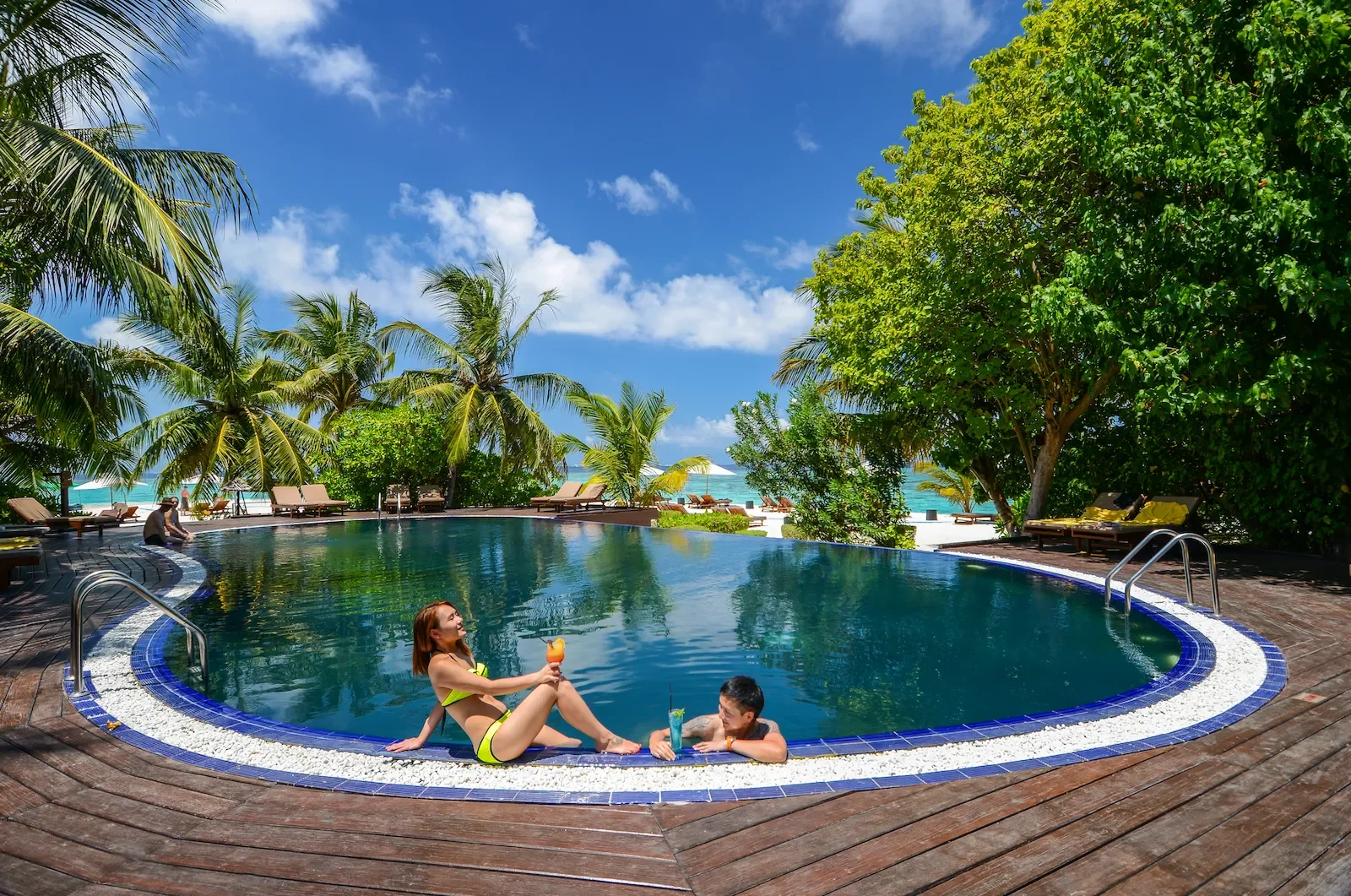 Couple in the swimming pool, Adaaran Prestige Vadoo