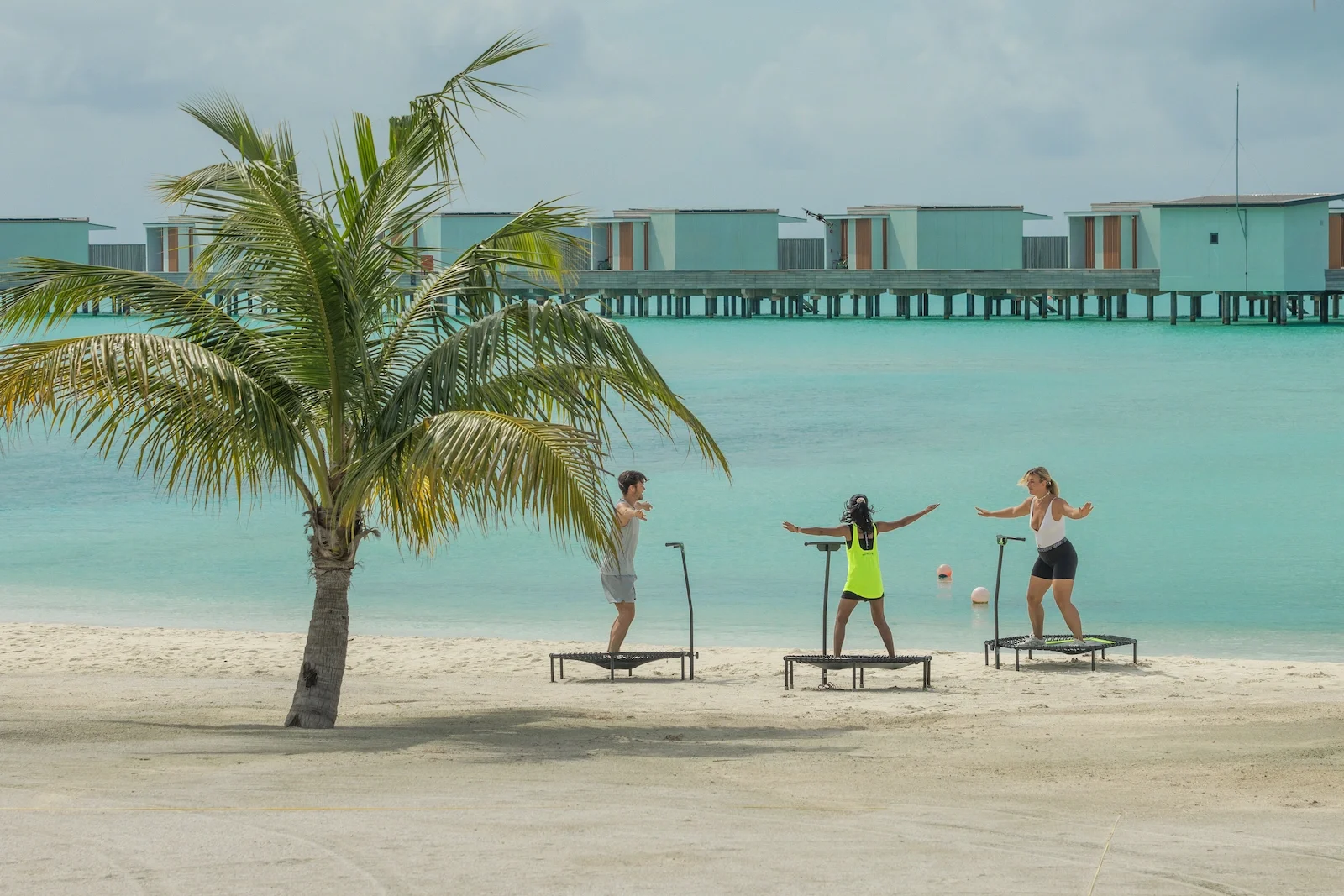 Fitness class on the beach, SO/ Maldives