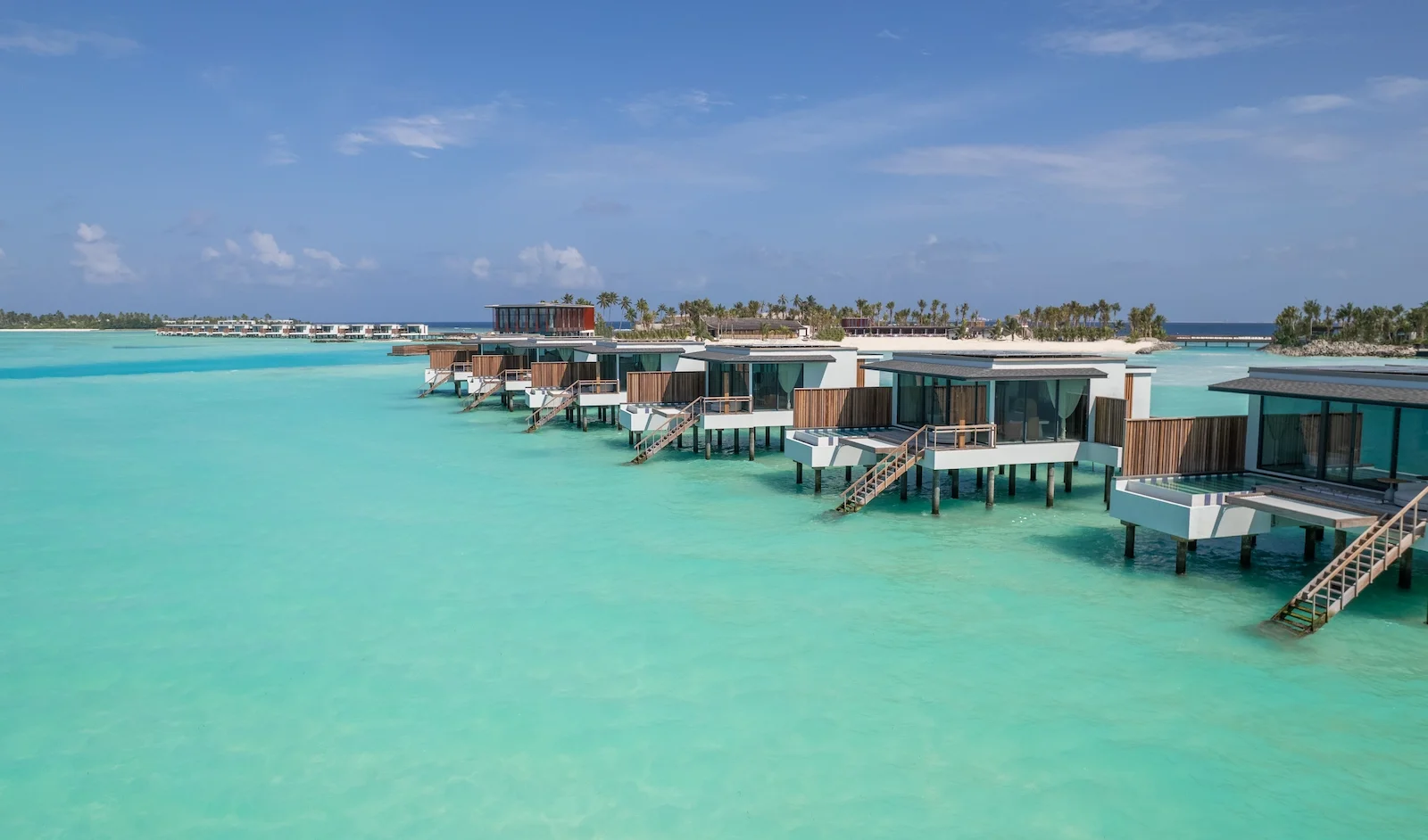 Overwater villas on the lagoon, SO/ Maldives