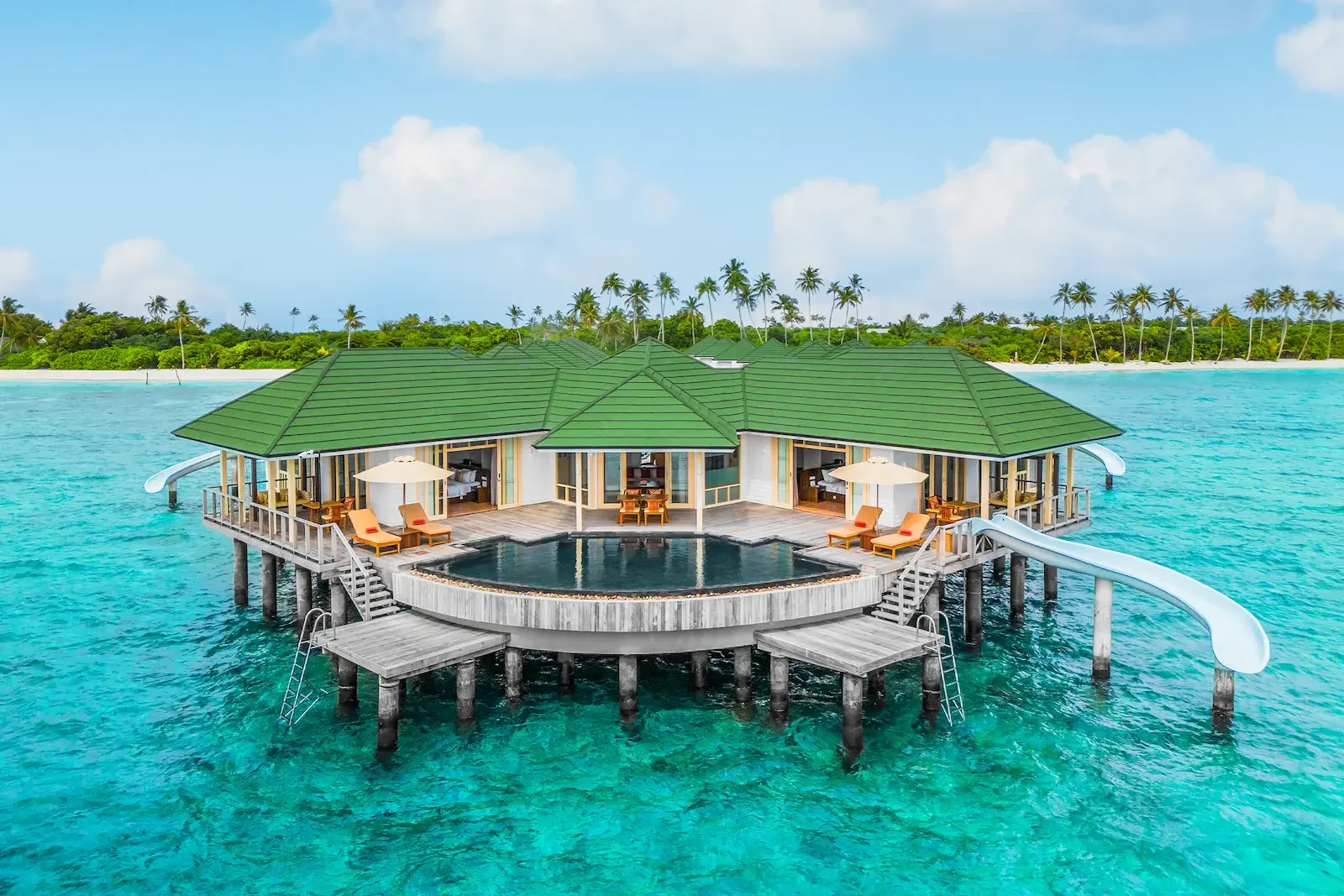 Grand Water Pavilion + Slide, Siyam World Maldives