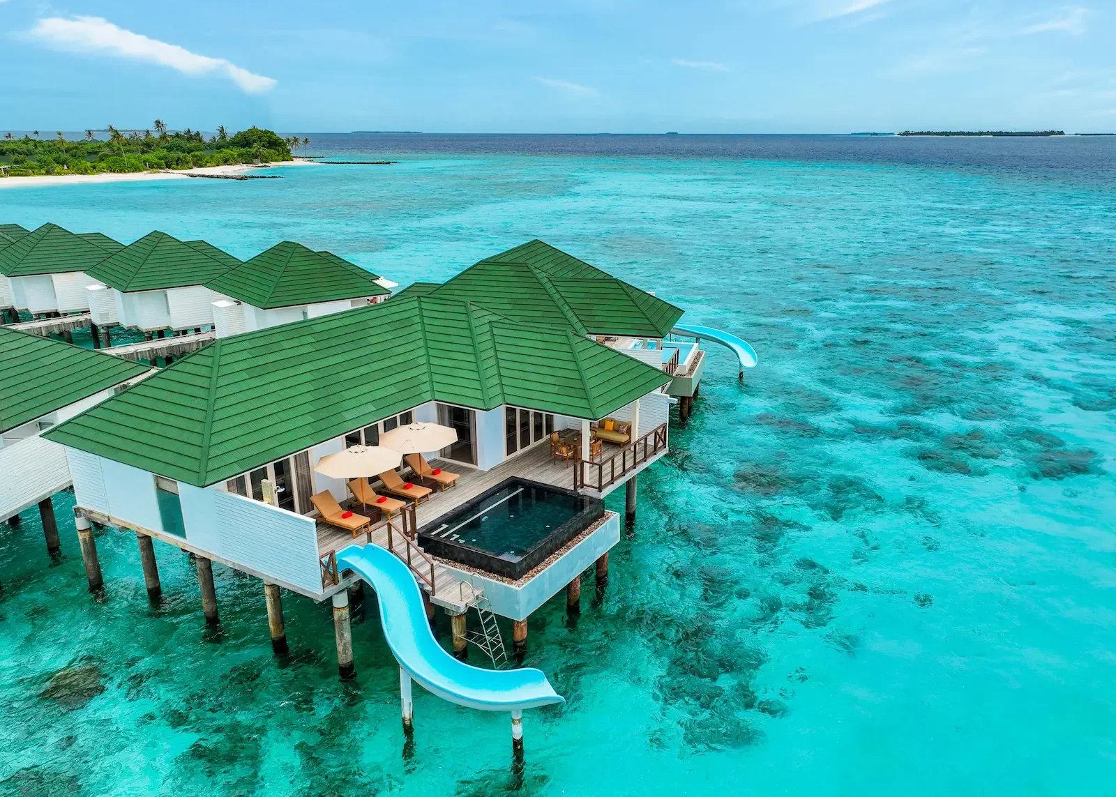 Water Pavilion with Pool + Slide, Siyam World Maldives
